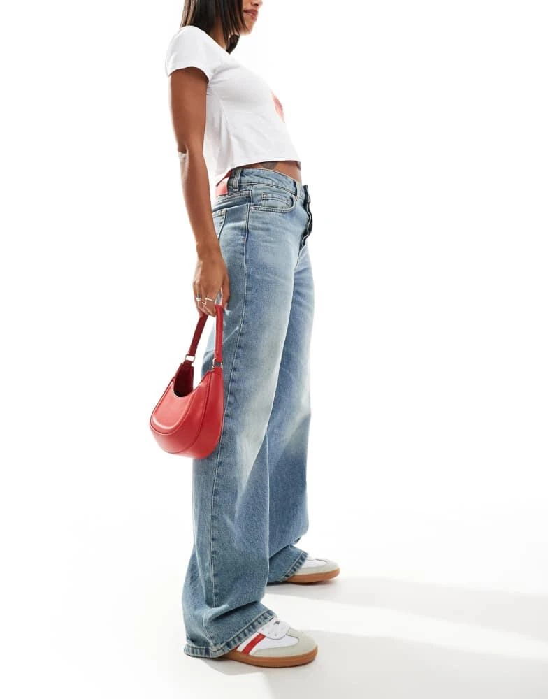 Hugo Red HUGO Red 937 wide leg denim jeans in lightwash blue 3