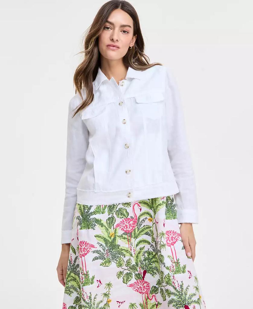 Charter Club Women's 100% Linen Jacket, Created for Macy's