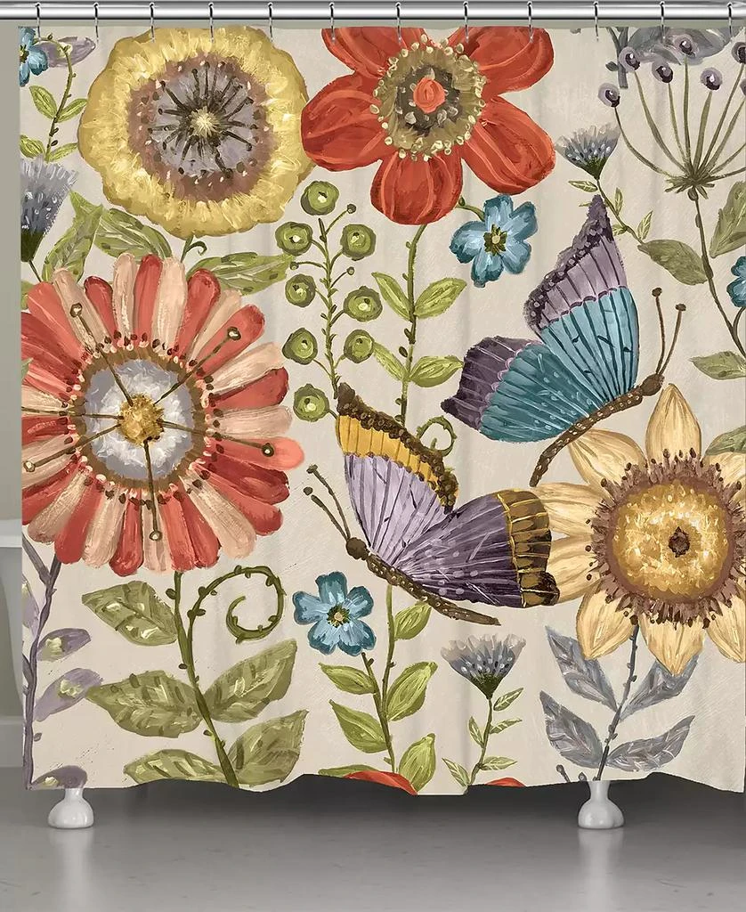 Laural Home Boho Butterfly Shower Curtain, 71" x 72"