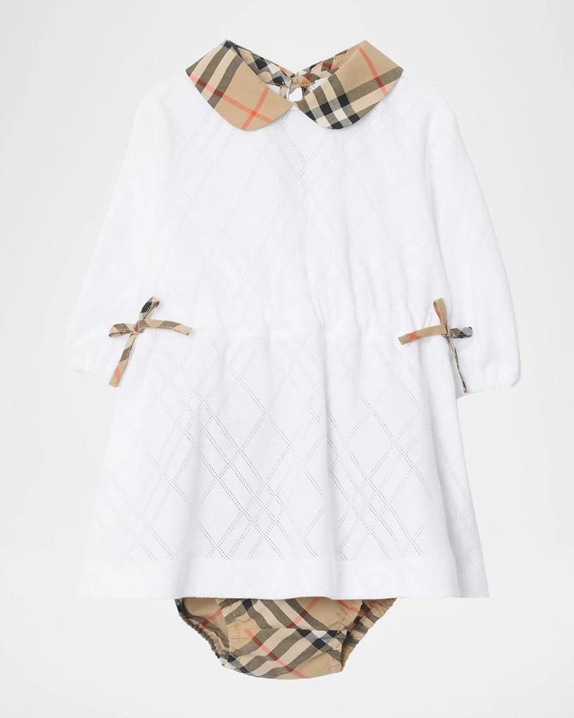 Burberry Girl
s Check Cotton Dress with Bloomers, Size 1M-18M