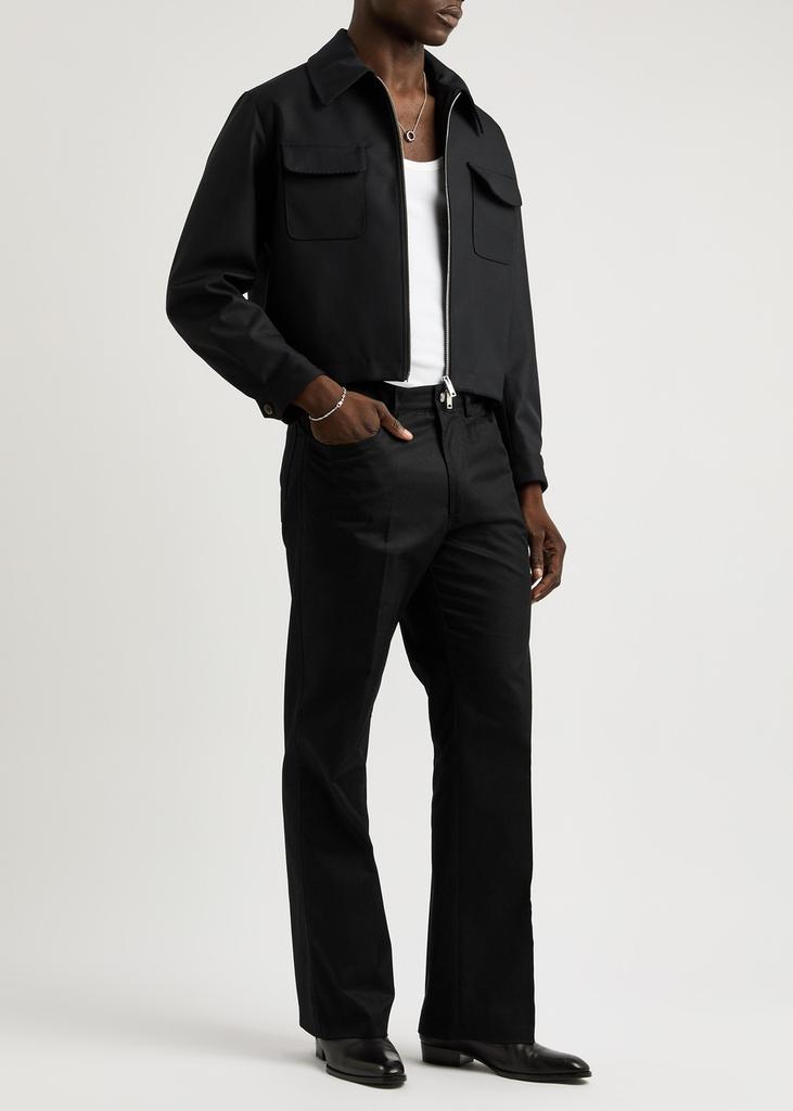 SECOND LAYER El Valluco Cuero flared twill trousers - Trousers - BeyondStyle