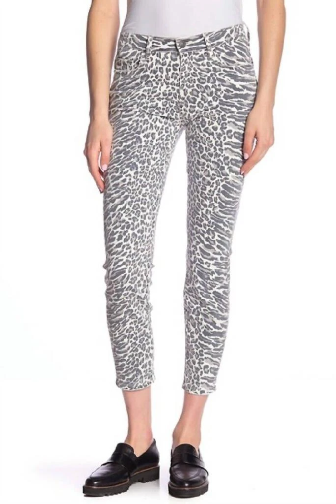 Current Elliott Current/Elliott - Animal Print Crop Skinny Jeans 1