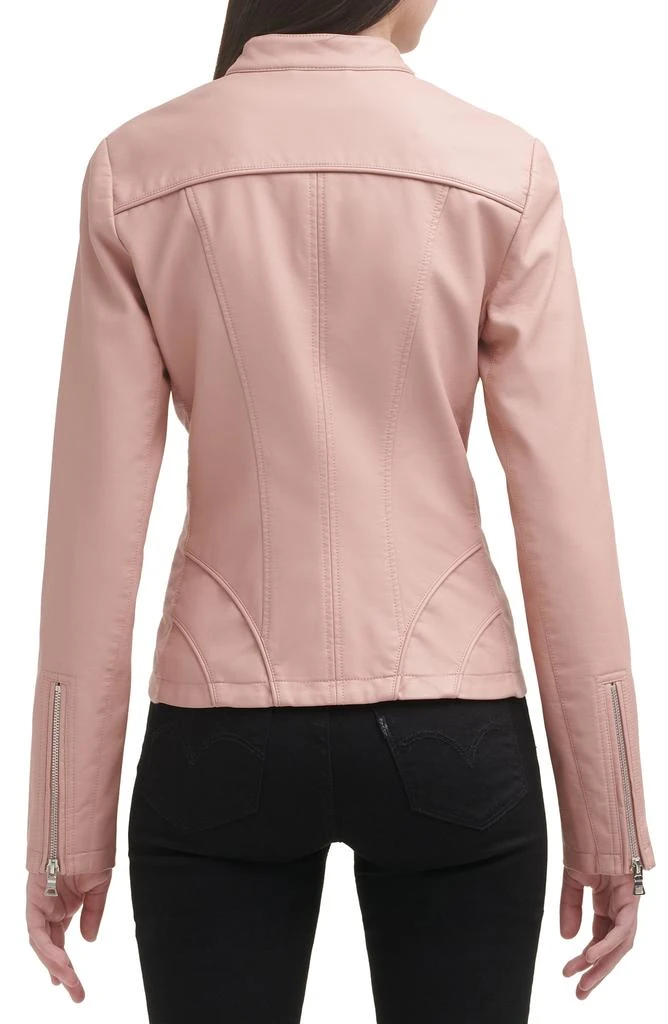 GUESS Faux Leather Racer Jacket 2
