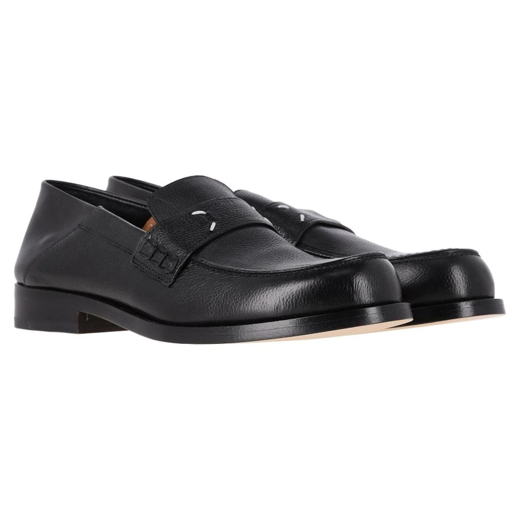 MAISON MARGIELA 4-Stitch Loafers in Black Leather 4