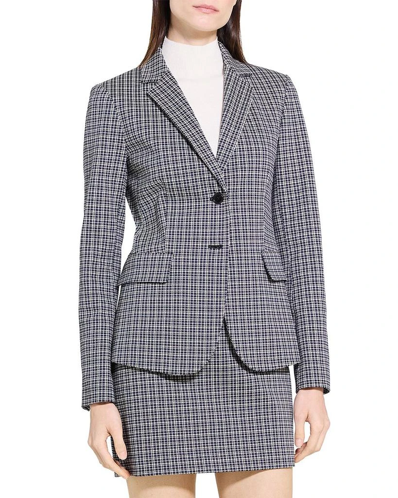 Theory Carissa Plaid Blazer 4