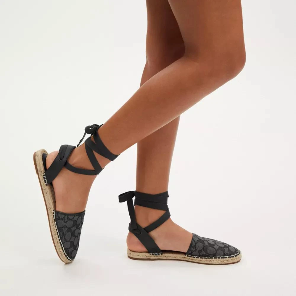 Coach Connie Espadrille In Signature Jacquard 5