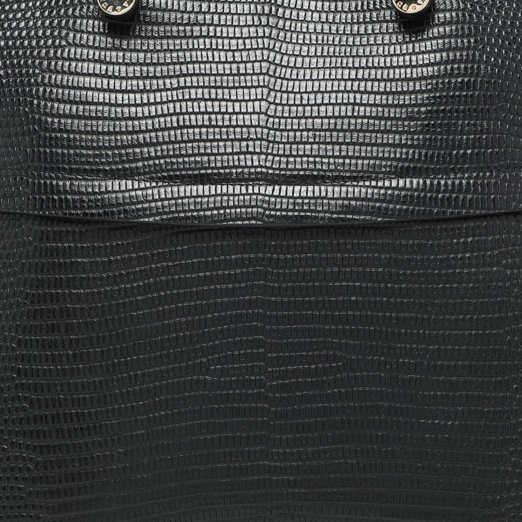 Furla Furla Black Textured Leather Piper Dome Satchel 5