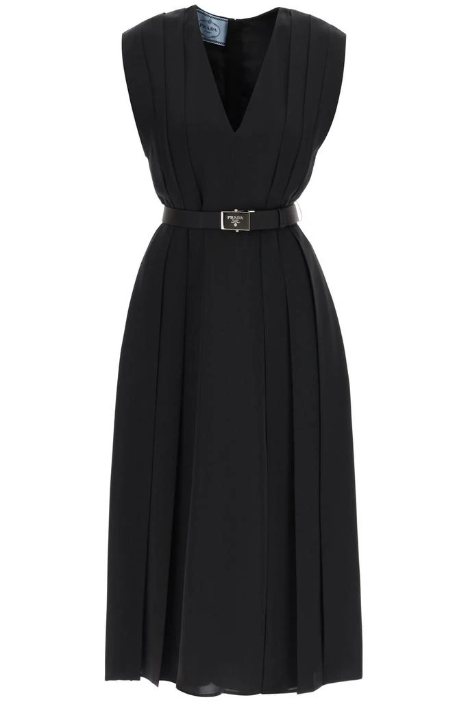 Prada Prada Belted Midi Dress 1