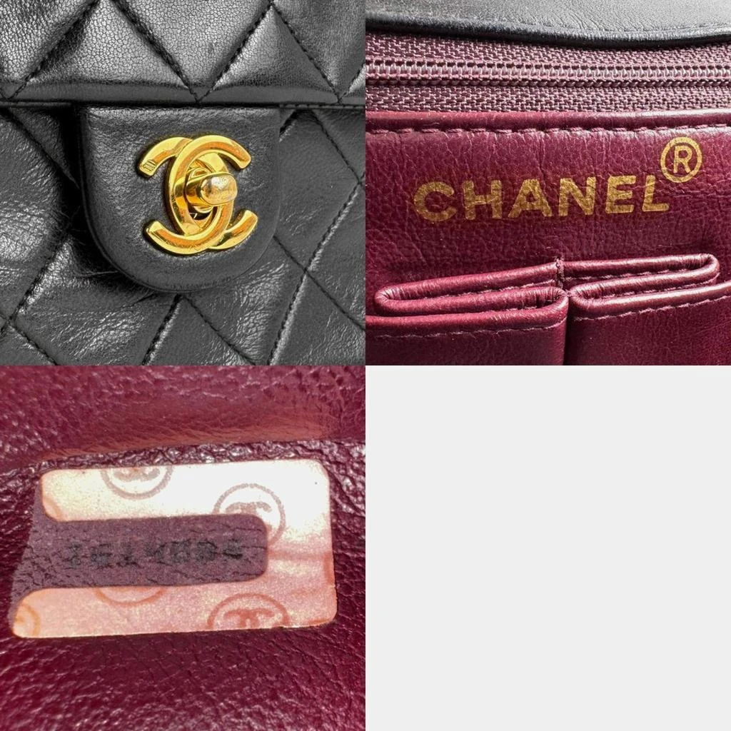 Chanel Chanel Black Lambskin Flap Shoulder Bag 5