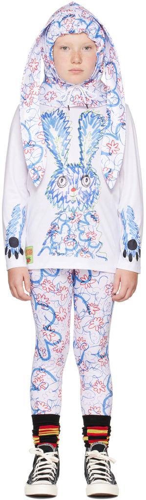 CHOPOVA LOWENA SSENSE Exclusive Kids White & Blue Scary Bunny Costume