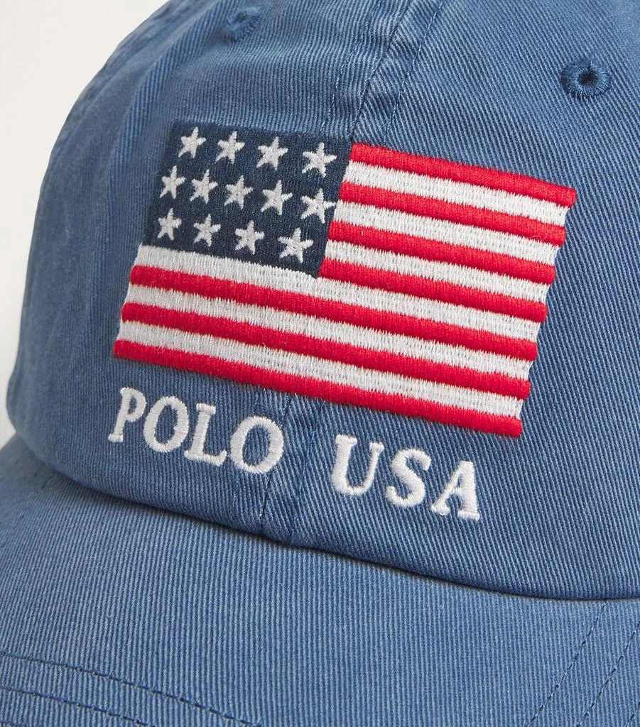 Ralph Lauren Flag-Appliqué Baseball Cap 4