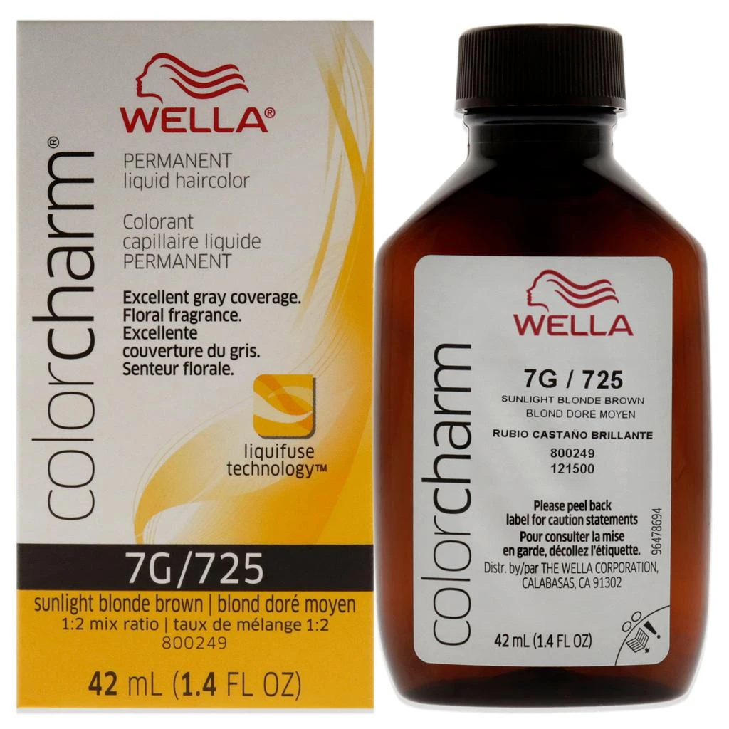 Wella Color Charm Permanent Liquid Haircolor - 725 7G Sunlight Blonde Brown by  for Unisex - 1.4 oz Hair Color 1