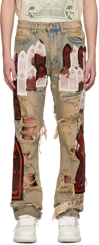 Who Decides War Blue Sangre Patch Jeans 1