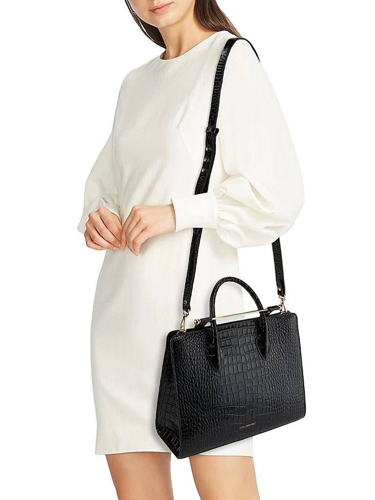 Strathberry Croc-Embossed Leather Midi Tote 2