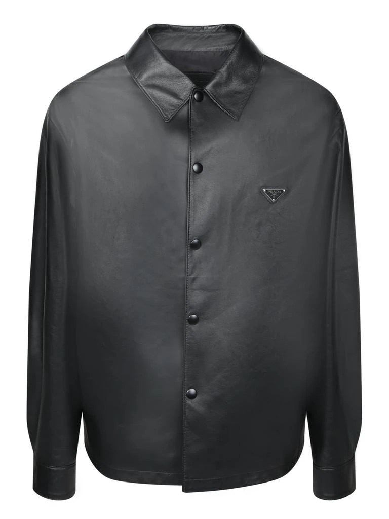 Prada Prada Triangle-Logo Button-Up Shirt 1