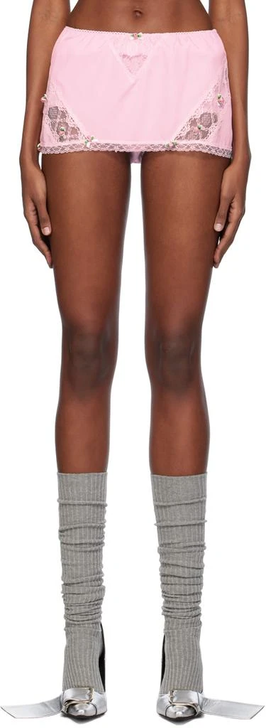 pushBUTTON Pink High Waisted Skort 1