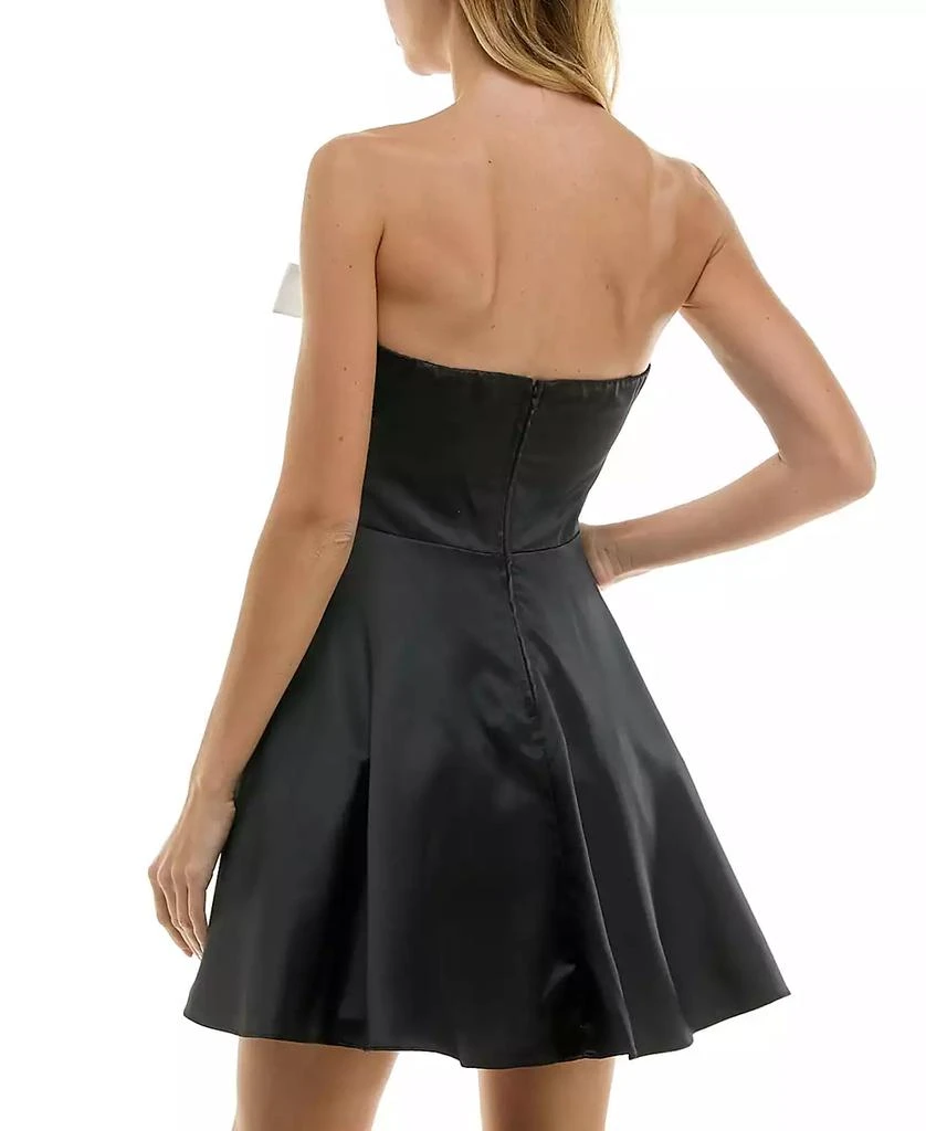 Juniors' Strapless Bow-Front Fit Flare Dress – On Sale Now with