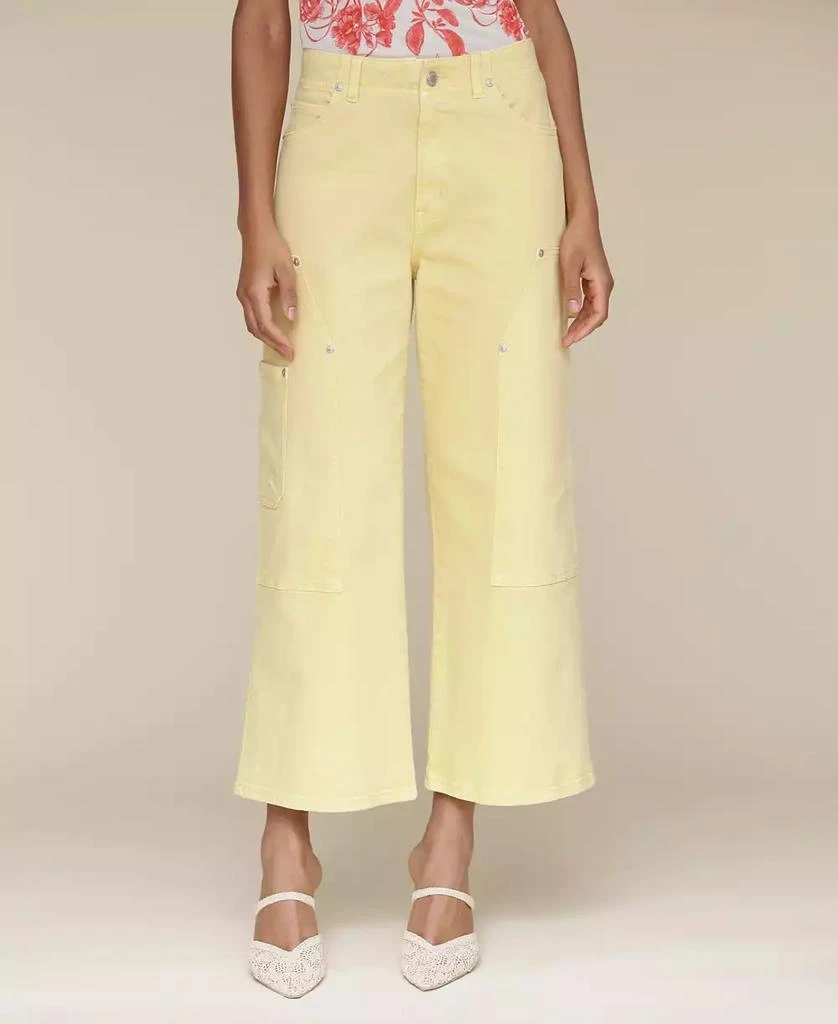 Avec Les Filles Women's High-Waist Cropped Carpenter Jeans 1