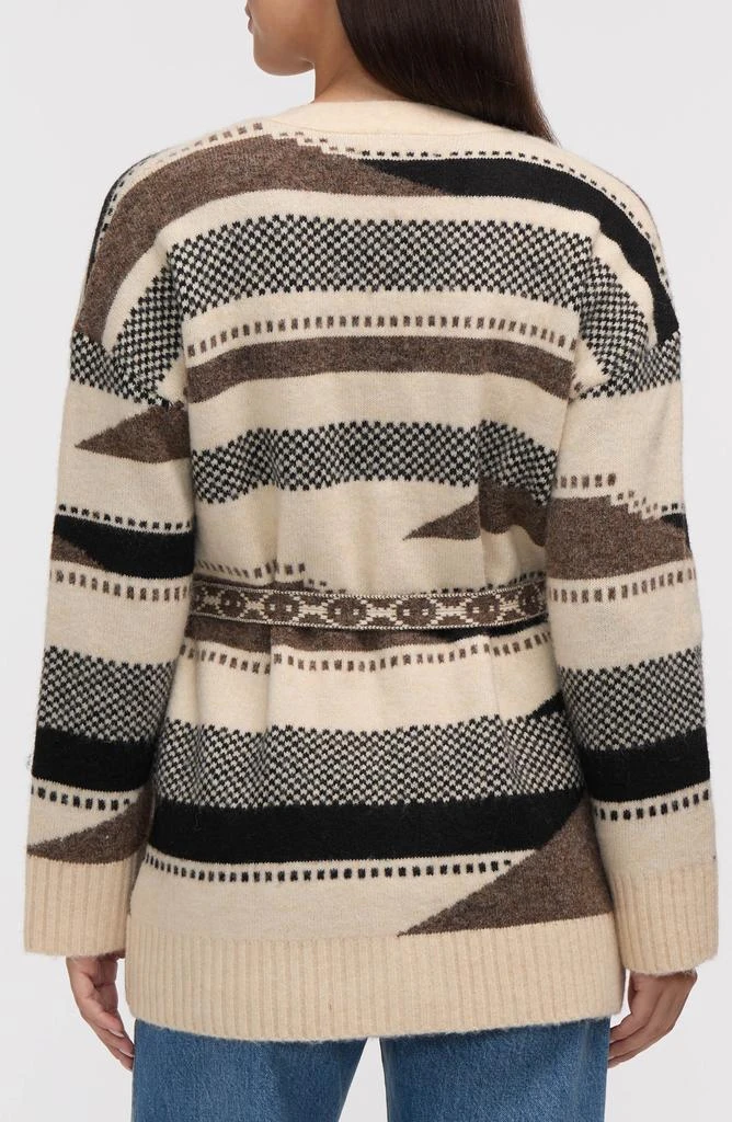 NVLT Stripe Tie Waist Jacquard Cardigan 2