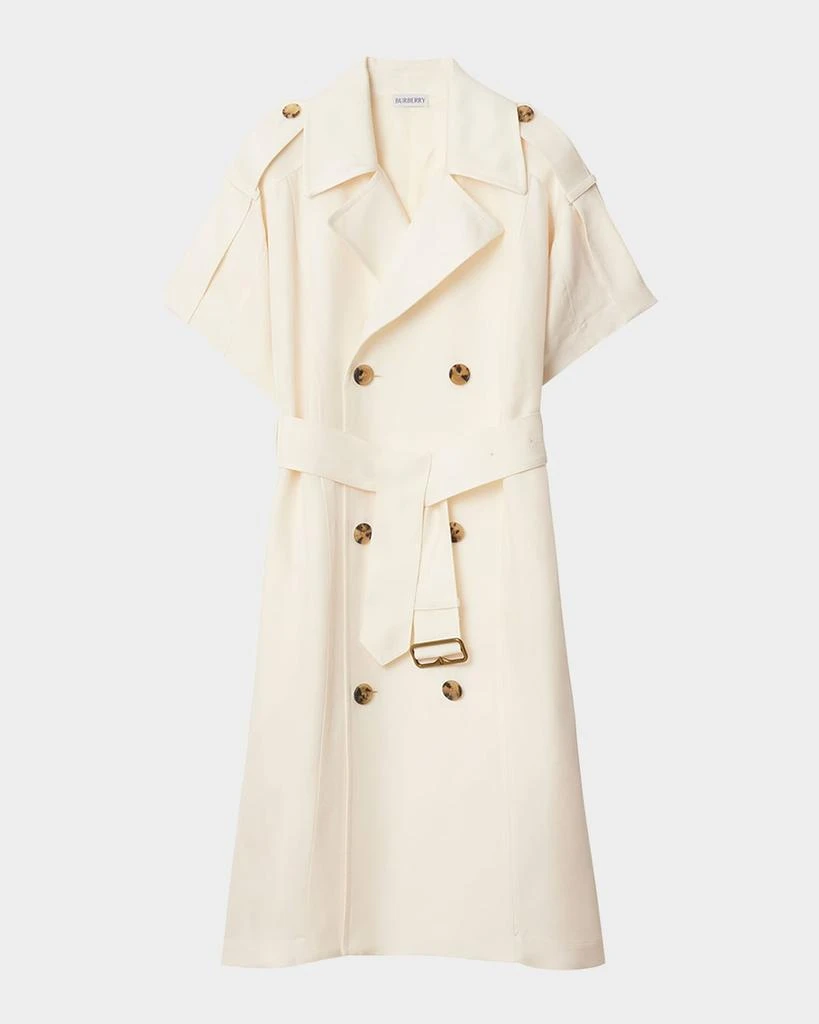 Burberry Short-Sleeve Belted Trench Dress 1