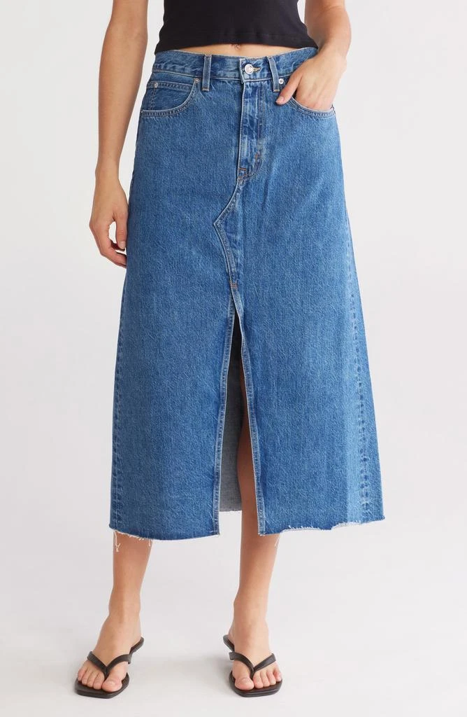 SLVRLAKE Cotton Denim Midi Skirt 1