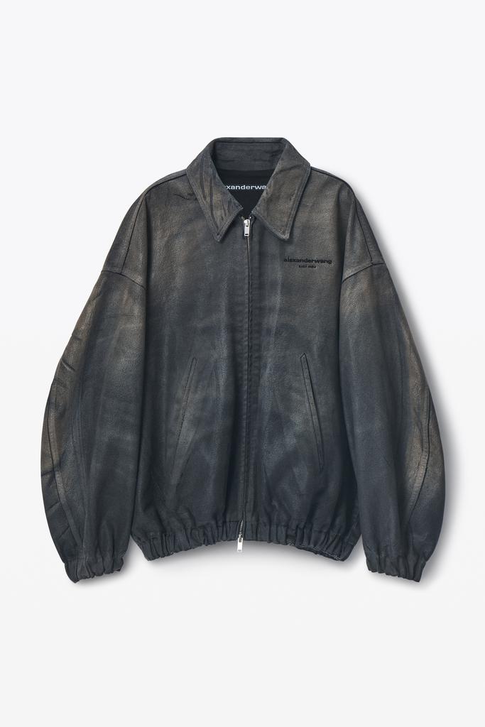 Alexander Wang Black leather trompe-l'oeil jacket