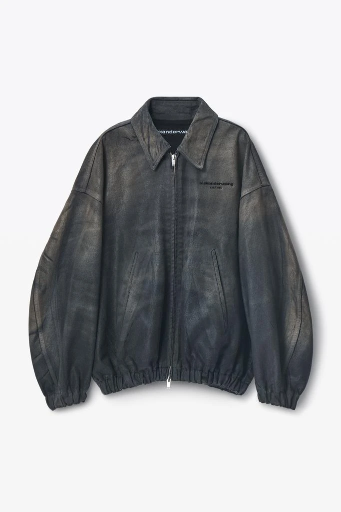 Alexander Wang Black leather trompe-l'oeil jacket 2