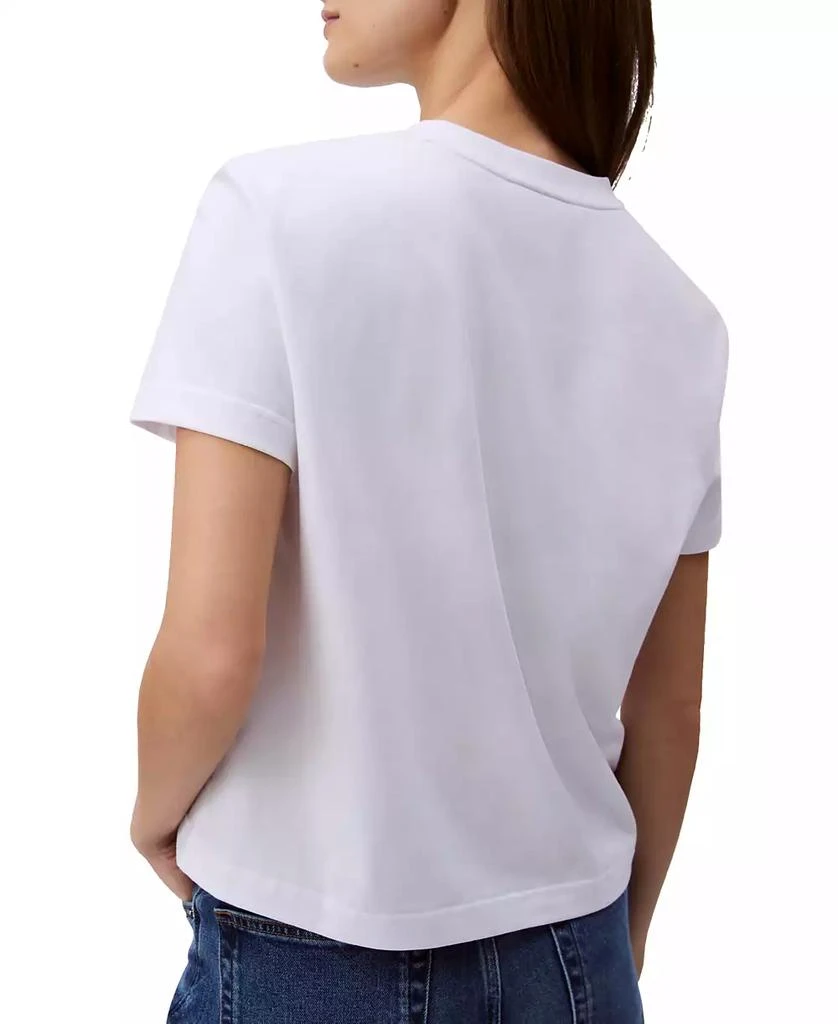Calvin Klein Women's V-Neck Embroidered Logo T-Shirt 5