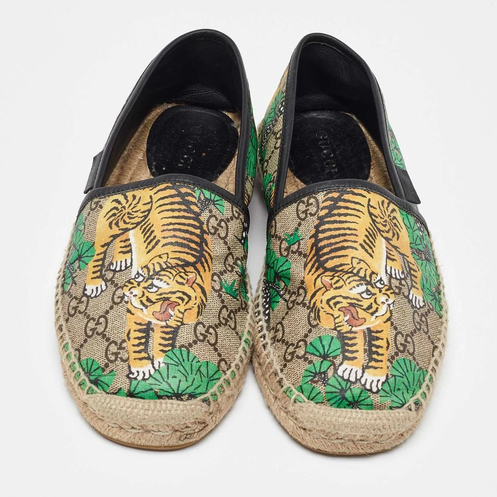 Gucci Gucci Multicolor Bengal Tiger Print Supreme Canvas and Leather Pilar Espadrille Loafers Size 40.5 3