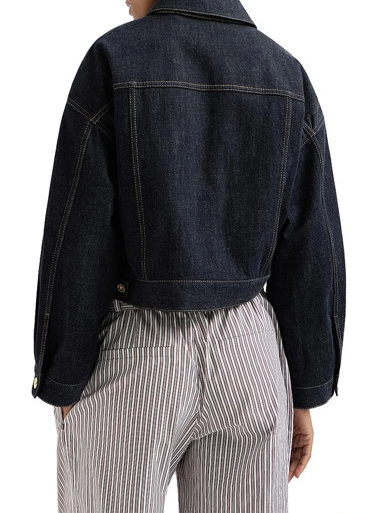 Brunello Cucinelli No Fade Denim Outerwear Jacket with Monili 3