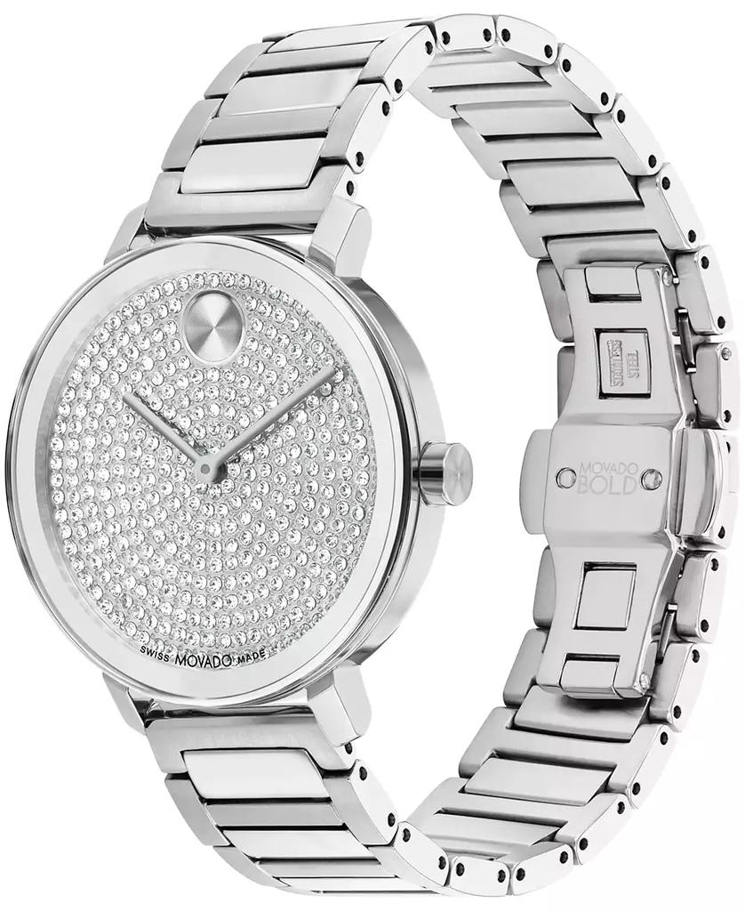 Movado Women's Bold Evolution 2.0 Swiss Quartz Silver-Tone Stainless Steel Watch 34mm
