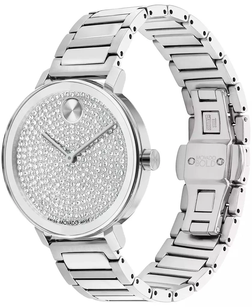 Movado Women's Bold Evolution 2.0 Swiss Quartz Silver-Tone Stainless Steel Watch 34mm 2