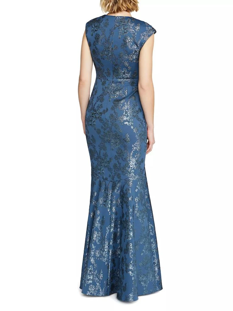 Theia Beatrice Asymmetric-Neck Fit & Flare Gown 4