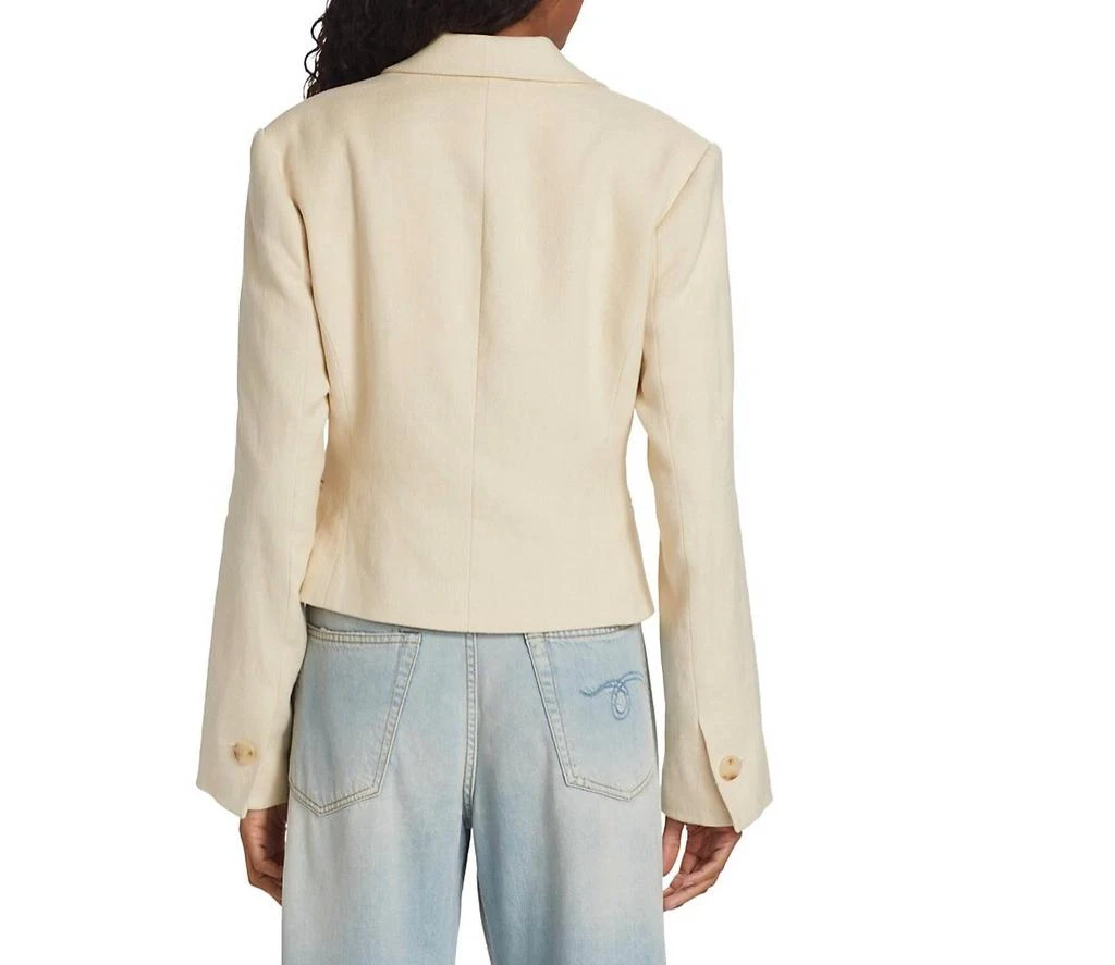 A.L.C. Women's River Linen Double Breasted Blazer 3