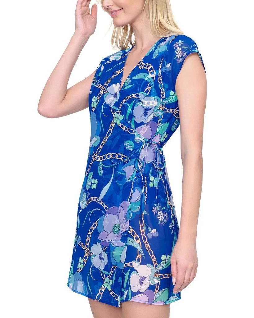 Gottex Floral Print Wrap Cover-Up Dress 3