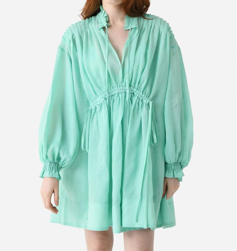 Lee Mathews Hana Mini Dress In Mint