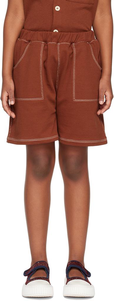 Misha & Puff Kids Brown Camp Shorts