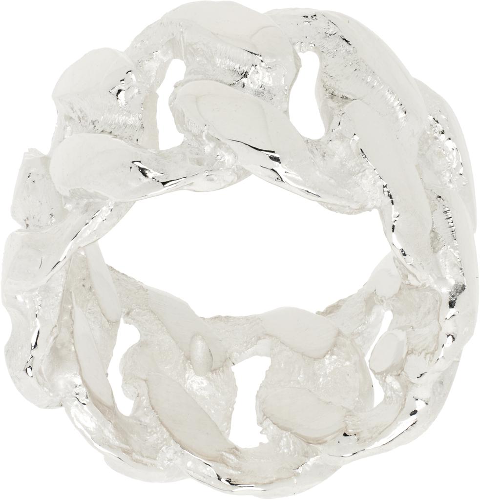 Pearls Before Swine Silver XL Link Ring