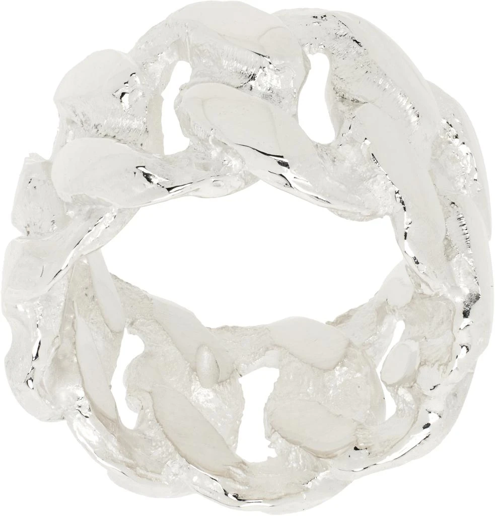 Pearls Before Swine Silver XL Link Ring 1