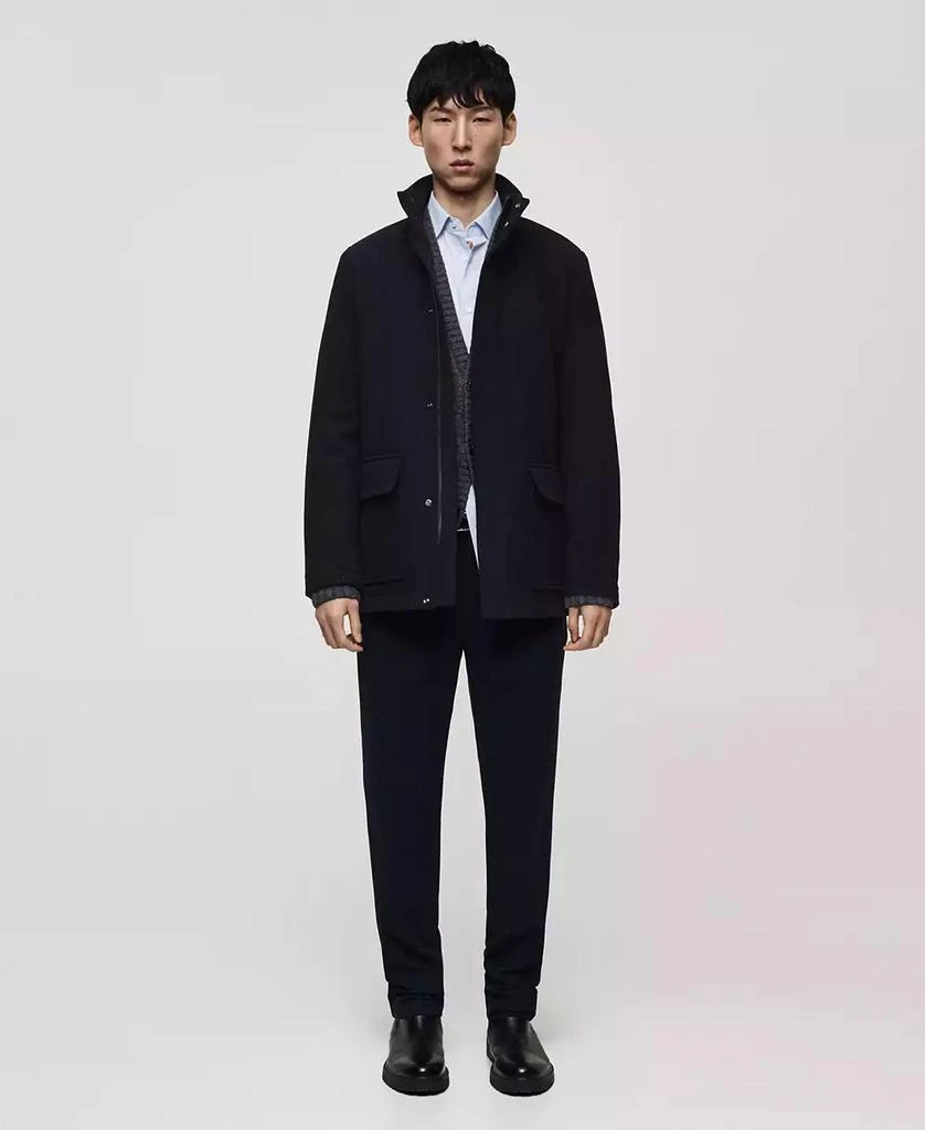 Mango Men's Quilted Wool-Blend Inner Coat 5