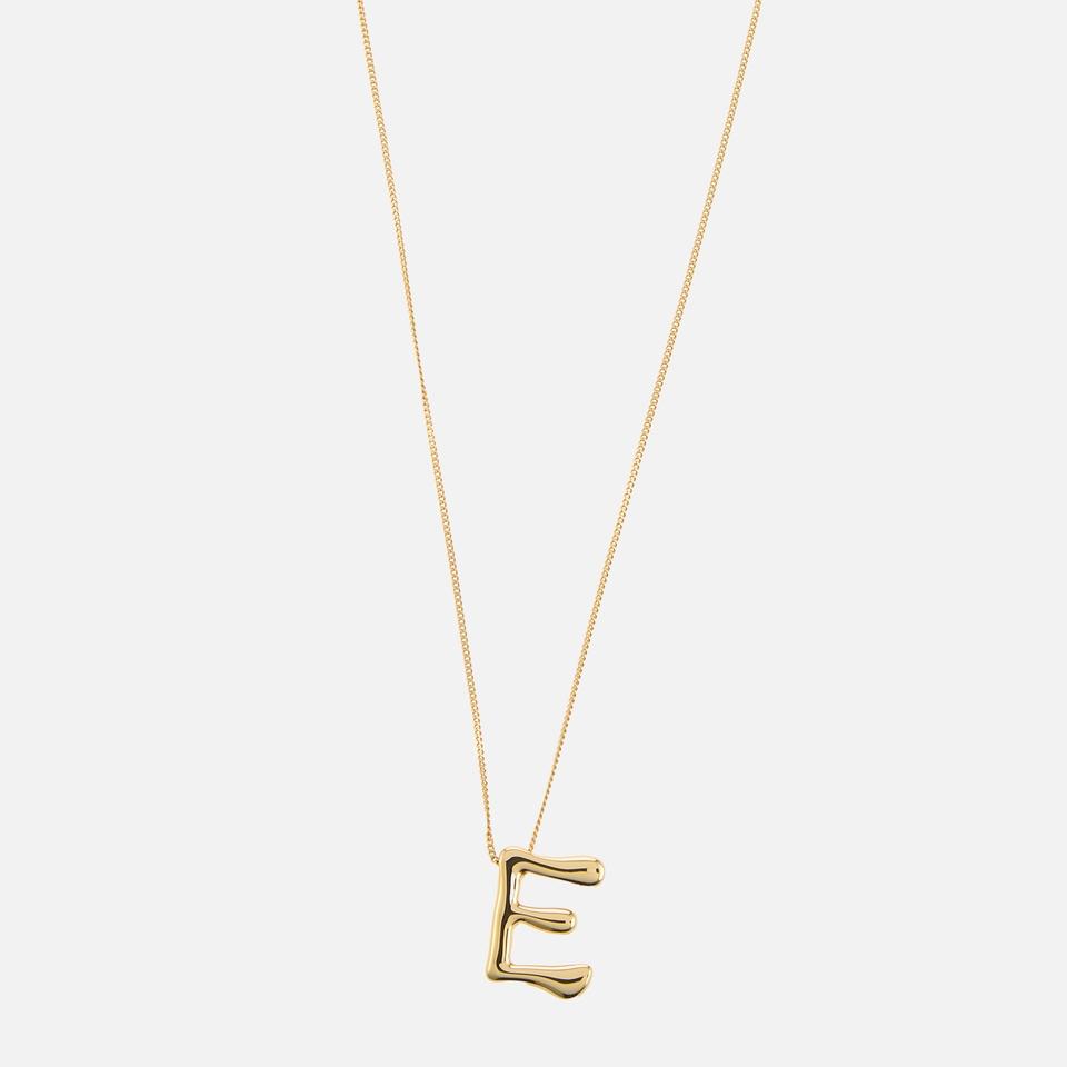 ASTRID & MIYU Astrid & Miyu Initial Bold 18K Gold-Plated Necklace