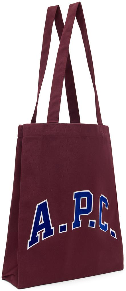 A.P.C. Burgundy Lou University Tote