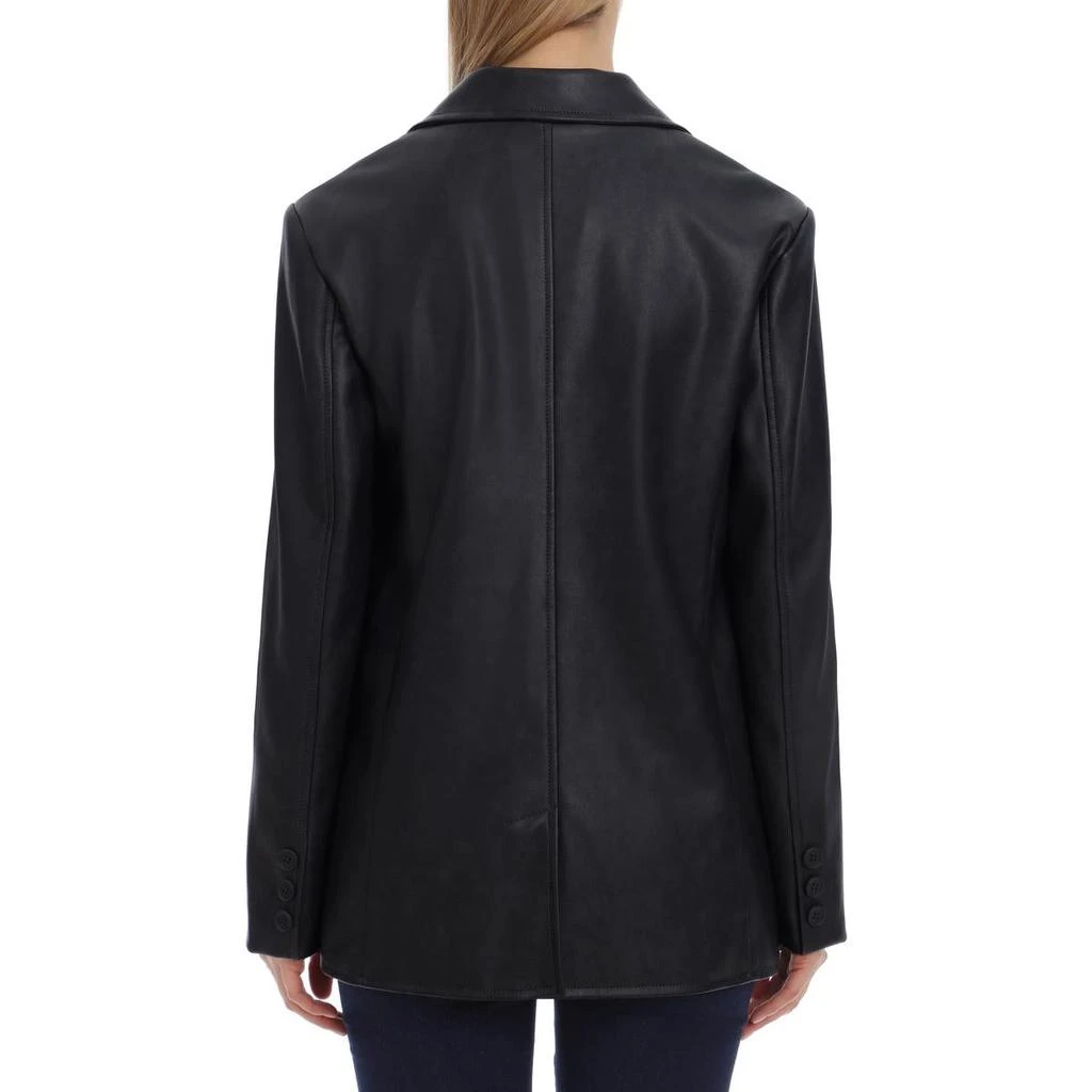 Avec Les Filles Womens Faux Leather Cold Weather Shirt Jacket 4