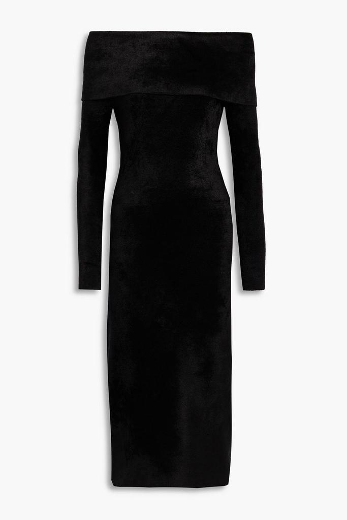 Altuzarra Off-the-shoulder stretch-velvet midi dress
