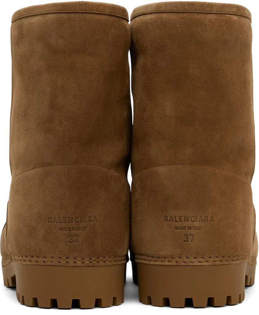 Balenciaga Tan Alaska Fur Low Boots 2