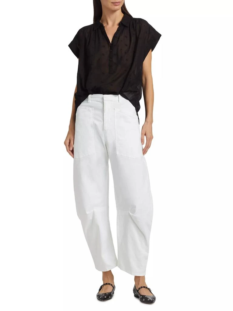 Nili Lotan Normandy Embroidered Cotton Blouse 2