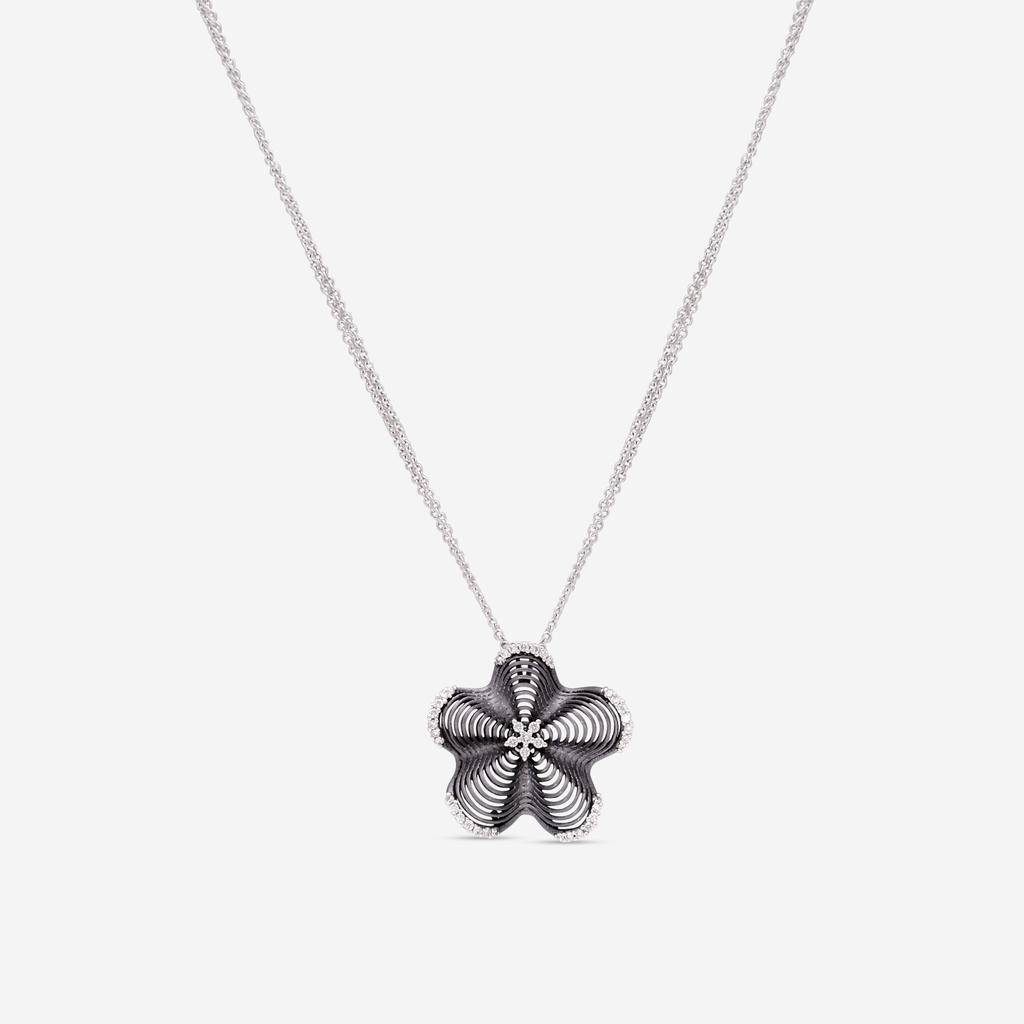 Giloro Giloro 18K White Gold Diamond Pendant Necklace P3024-108
