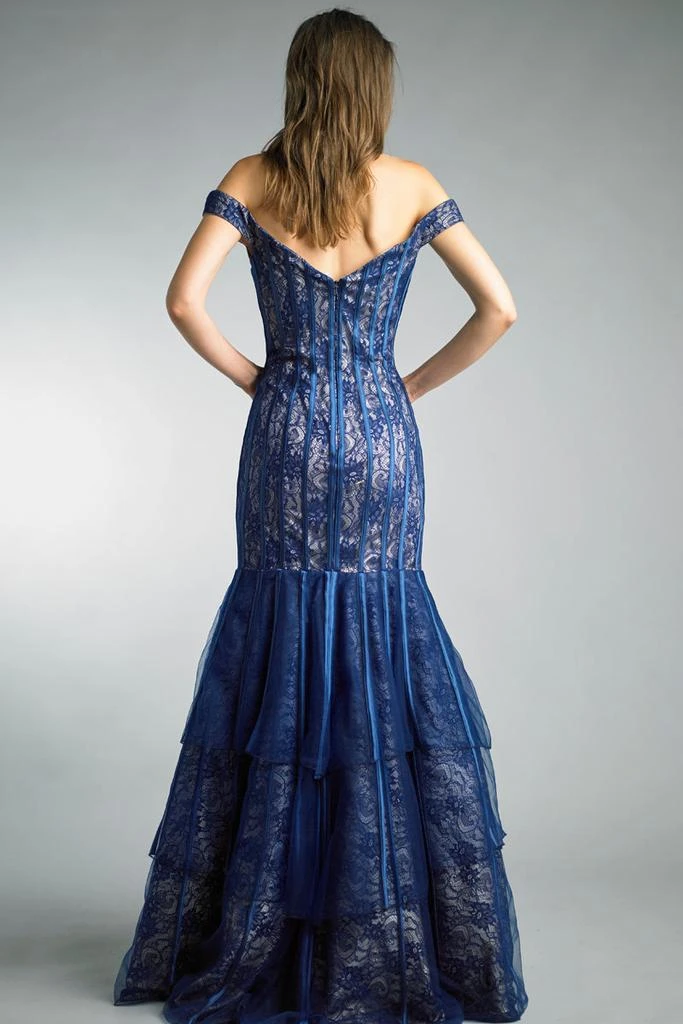 off shoulder evening dress