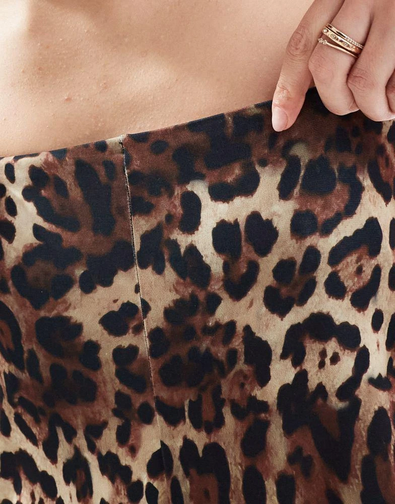 ASOS ASOS DESIGN bandeau trapeze jumpsuit in leopard print 3