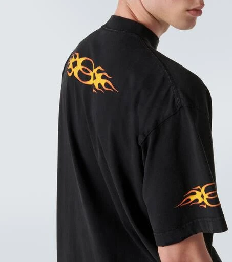 Balenciaga Oversized logo cotton jersey T-shirt 6